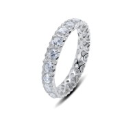 Sparkling CZ Silver Ring NSR-3287